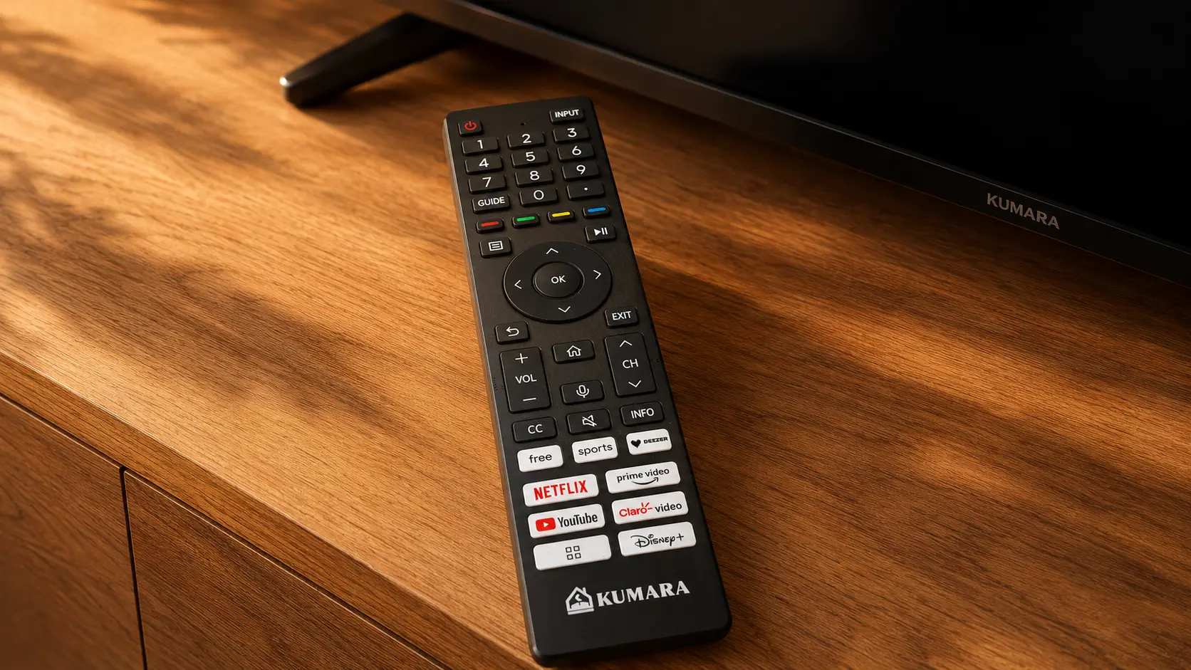 Control remoto incluido para televisores KUMARA KQ50V25 y KQ55V25